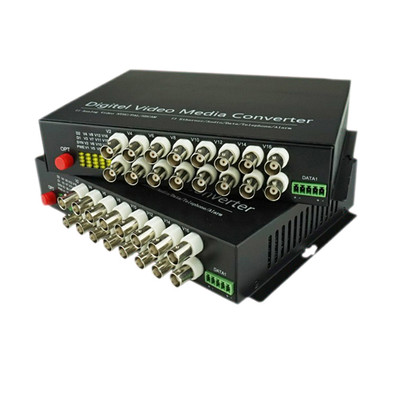 16 CH Video Fiber Optical Composite Media Converter Surveillance System CCTV