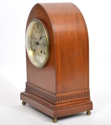 German Lorenz Furtwängler Söhne LFS Bailey, Banks & Biddle Mahogany Mantle Clock - Picture 11 of 12