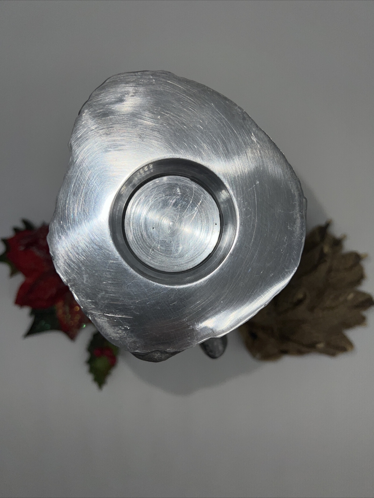 CAST Aluminum LOG Candle Holder Stick Branch Rustic Modern Decor Holiday HTF