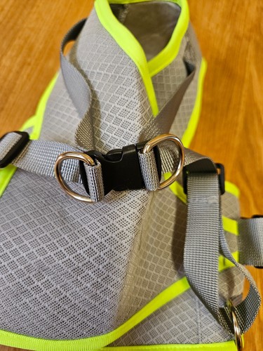 Dog Cooling Harness Vest - Breathable, Adjustable, Lightweight - Medium - Grey - Picture 6 of 12