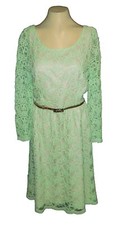 New Dress & Belt Alex Marie Seafoam Lace Lined 10