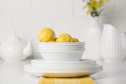 Corelle Winter Frost White Dinnerware Set, 18 piece, 6 x 26cm Dinner Plate - Picture 5 of 12