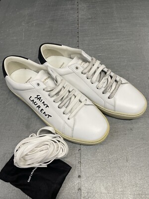 靴 SAINT LAURENT Court Classic SL/06 SAINT LAURENT SL/06 Court Classic Logo-Embroidered Leather