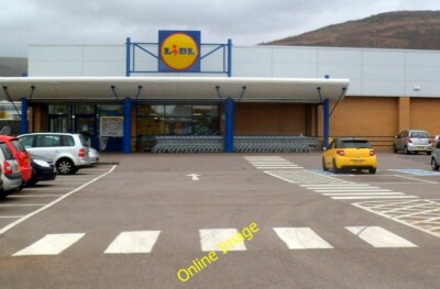 Photo 6x4 Entrance to Lidl in Port Talbot Located near the A4241 Afan Way c2012