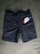 IZOD Girls' School Uniform Sensory-Friendly Soft Pull-on Short, Navy, *Size 12