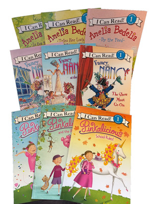 Level 1 Readers I Can Read! Book Lot of 9 For Girls Fancy Nancy Pinkalicious