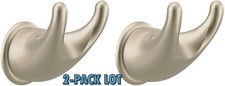New 2-pack lot GENUINE Moen Mason Robe Towel Hook Transitional Satin Nickel