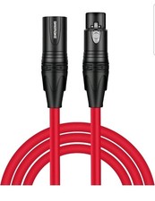 DREMAKE XLR Instrument Microphone Audio Extension Cord 10FT Balanced 3 Pin Male