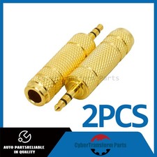 2x Stereo Headphone Audio Adapter 6.35mm 1/4" Female To 3.5mm 1/8" Male Jack US