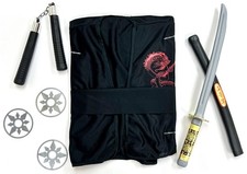 Ninja Warrior Playset Set Kit Toy Fancy Dress Halloween Child Costume Accessory