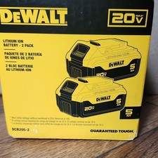 DEWALT 20V MAX Lithium-Ion Battery Pack 5Ah 2-Pack Yellow DCB205-2