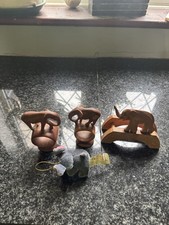 Hand Carved Wooden and resin Elephant Figurines random mix and size