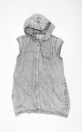 Next Women’s Grey Hooded Denim Jacket Size 16