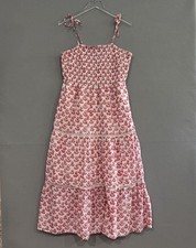 Roller Rabbit x Target Tiered Maxi Dress Women’s  Large Red Floral Smocked Boho