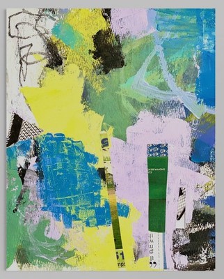 OOAK painting art Bold Contemporary Abstract Expressionism Colorful by KatC