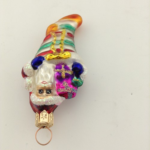 Christopher Radko Ornament Put The Loot In The Boot Santa Blown Glass Christmas - Picture 3 of 7