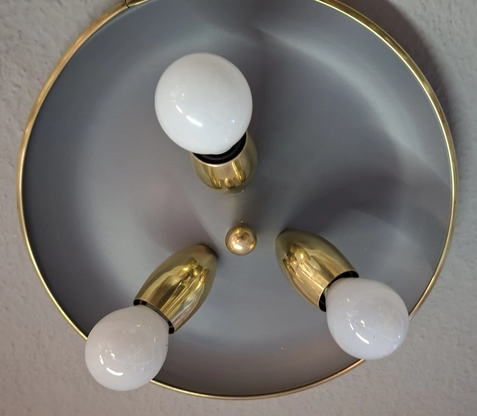 50s PLAFONIERE Deckenlampe SPUTNIK tütenlampe stilnovo 50er 60er vintage retro - Bild 3 von 4