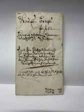 alter Kaufbrief Witikon Zürich ? sehr alt Schnörkelschrift  " Vogt zu ..Siegel