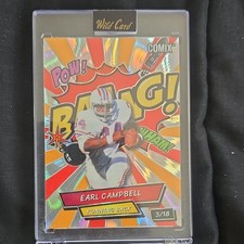 Wild Card Comix Earl Campbell Football 2025 Serial Numbered 3/18