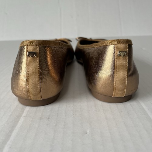 Birdies The Hummingbird Vintage Gold Leather Ballet Flats Casual Slip On Shoes 9 - Picture 5 of 14