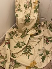 Huge botanical floral cottagecore interlined curtains  48"w   81 "d each