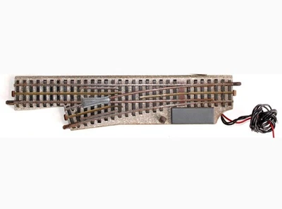 VB HO RAIL AIGUILLAGE DROIT A GAUCHE ELECTRIQUE, TELECOMMANDE ET MANUEL, 3 RAILS - Photo 1/2