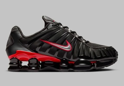 Nike Shox TL Black University Red Metallic Silver CN0151-003 Mens