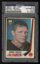 1969 O-Pee-Chee 107 Dennis Hextall RC PSA Period Autograph Los Angeles King Auto