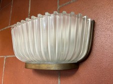 Applique anni '40 vetro di Murano e ottone di Archimede Seguso con vetro marcato