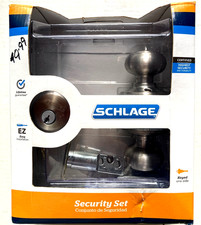 Schlage Security Set Keyed Entry Georgian Knob w/Deadbolt FB50 V GEO 619 Nickel