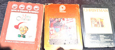3 Christmas Albums Bing Crosby More - 8-Track Stereo Tape Cassettes Vintage