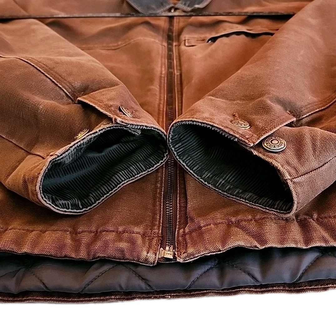 VTG Sorel Chore Coat Rugged Workwear Canvas Quilted Barn Jacket Brown Mens XXL