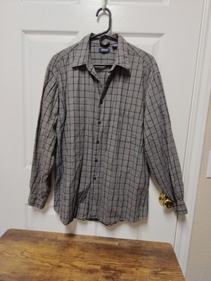 Vtg Arrow Long sleeShirt Button Down 1 Pocket  Plaid With Extra Buttons L