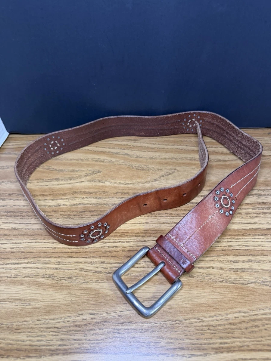 Lauren Ralph Lauren Brown Woven Studded Leather Belt - Size Large Lauren Ralph Lauren Brown Belts for Women for sale | eBay main image 2