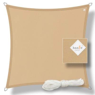 hanSe Sonnensegel Schattensegel Schattenspender Polyester Quadrat 2x2m Sand 