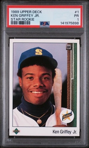 1989 Upper Deck Ken Griffey Jr #1 RC PSA 1 star rookie RAINBOW RARE low pop