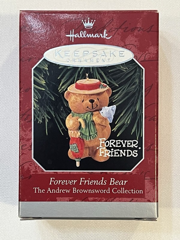 1998 Hallmark Keepsake Ornament FOREVER FRIENDS BEAR Vintage