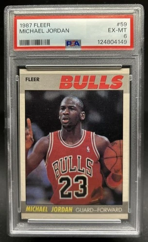 1987-88 Fleer Michael Jordan #59 Bulls PSA 6