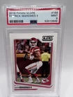 Patrick Mahomes II 2nd Year 2018 Panini Score #159, PSA 9 Kansas City Chiefs