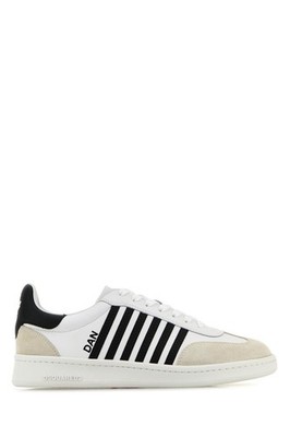 DSQUARED2 Boxer White Leather Sneakers New & Authentic