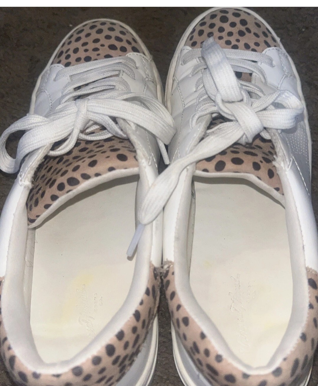 Universal Thread White Sneakers Leopard Skin Acce… - image 2