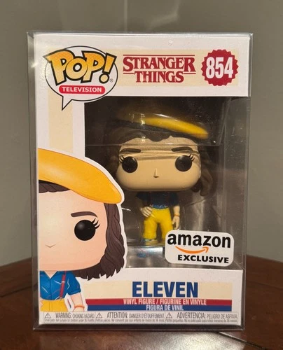 FUNKO POP! NETFLIX STRANGER THINGS #854 ELEVEN AMAZON NIB WITH PROTECTOR