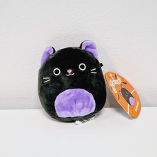 Squishmallows Autumn The Black Cat Soft Toy Plush 4" Halloween Cat Squishmallow