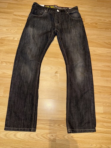 Crosshatch Series 55 Retro Style Jeans Dark Grey 32R