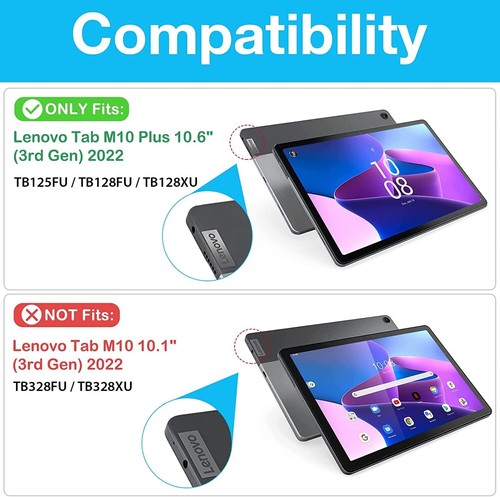 2PCS Tempered Glass Screen Protector Lenovo Tab M10 Plus 3rd Gen TB125FU 10.6" - Picture 9 of 13