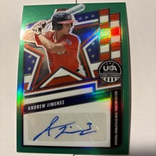 2026 Panini Stars & Stripes Prizm Autograph AUTO Green HOLO ANDREW JIMENEZ