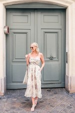 Zimmermann Iris Picnic Dress Size 1 / AU 10 / US 6 Linen Midi Halter Floral