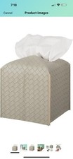 Tissue Box Cover PU Leather Tissue Holder Square Facial Tissue Case Facial Paper