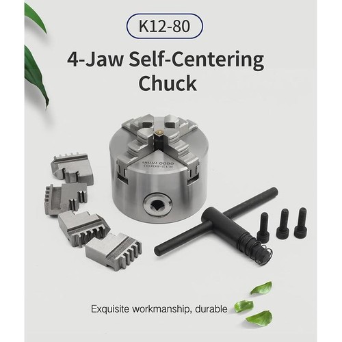 4 Jaw Metal Wood Lathe Chuck K12-125mm Self-centering Linkage Mini Lathe Chuck - Picture 4 of 10