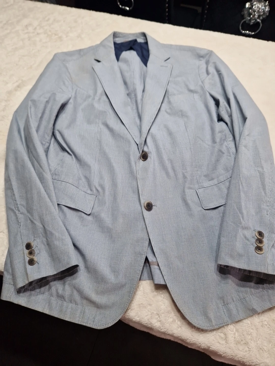 Hugo Boss Summer Lightweight Blazer Jacket Blue Sz 54